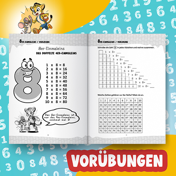 Endlich verstanden! Wie dein Kind das Einmaleins sicher lernt - hole dir das kostenloses Starterpaket - Barbara Lachner - Autorin und Fotografin - Barbara Lachner Blog-Das kleine Einmaleins – es klingt harmlos, ist aber für viele Kinder ein echter Knackpunkt im Matheunterricht.
Was in der Schule als „Grundlagenwissen“ vermittelt wird, entscheidet darüber, wie sicher dein Kind in den nächsten Jahren mit Mathe umgeht. Denn das Einmaleins ist weit mehr als eine Pflichtübung.
Wer die Malreihen nicht sicher beherrscht, tut sich später schwer – bei Division, Sachaufgaben, Brüchen oder schriftlichem Rechnen. Und das schlägt nicht selten auf die Motivation und das Selbstvertrauen.
Mit Flick & Lio das Einmaleins entdecken – Schritt für Schritt: Zusammen begleiten sie dein Kind durch alle Malreihen von 1 bis 10 – erst die leichten, dann die kniffligeren. Spielerisch, kindgerecht und mit einer klaren Struktur, die Sicherheit schafft.